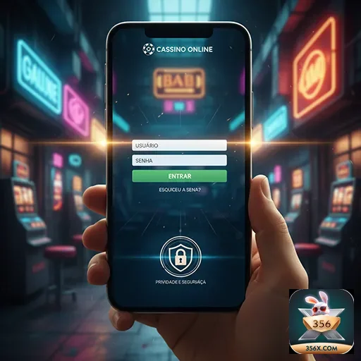 Ilustração de Explore Slots Rápidos no 356x com Suporte Premium