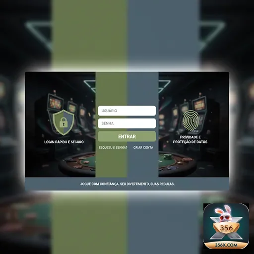 Ilustração de Aproveite a plataforma de jogos 356x com total segurança